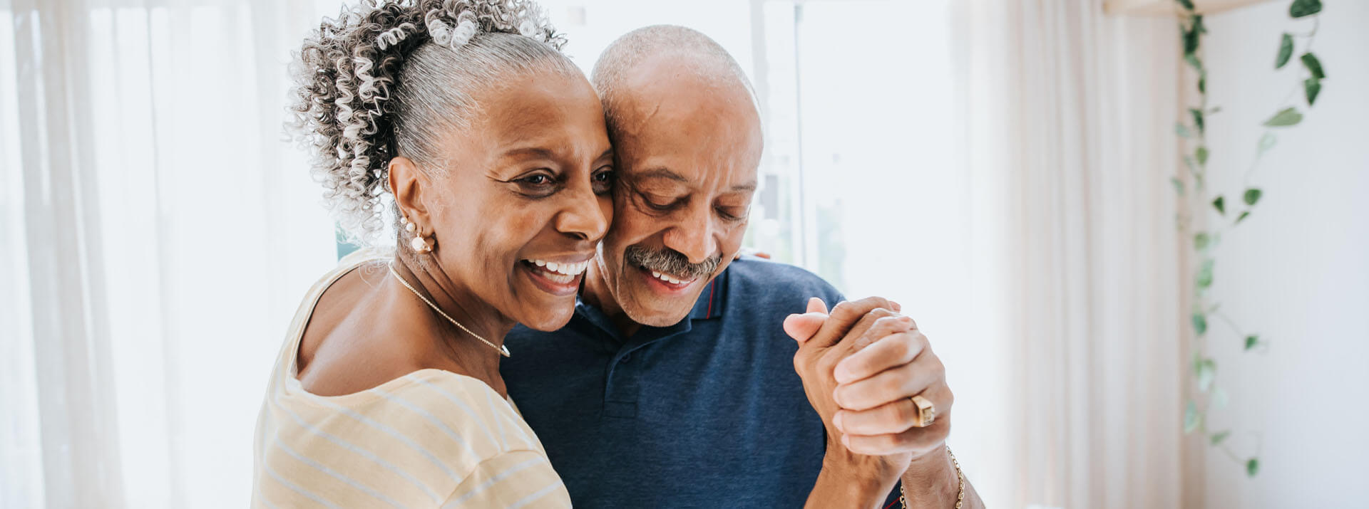 A old Couple Sharing happiness